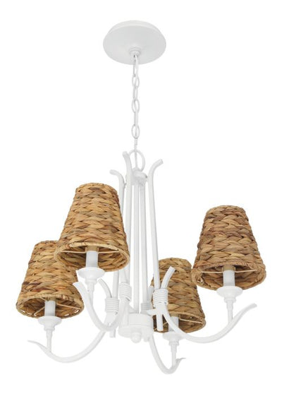 Kokomo 4 Light Chandelier in Matte White Chandelier Craftmade