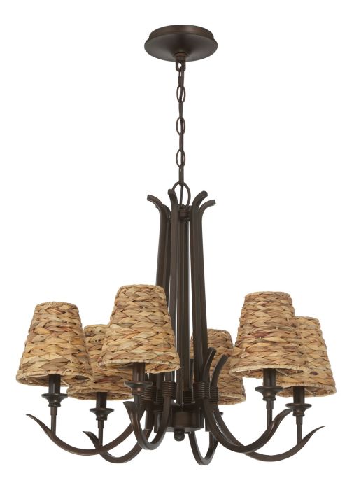 Kokomo 6 Light Chandelier in Aged Bronze Brushed Chandelier Craftmade