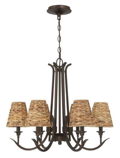 Kokomo 6 Light Chandelier in Aged Bronze Brushed Chandelier Craftmade