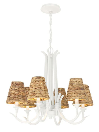 Kokomo 6 Light Chandelier in Matte White Chandelier Craftmade