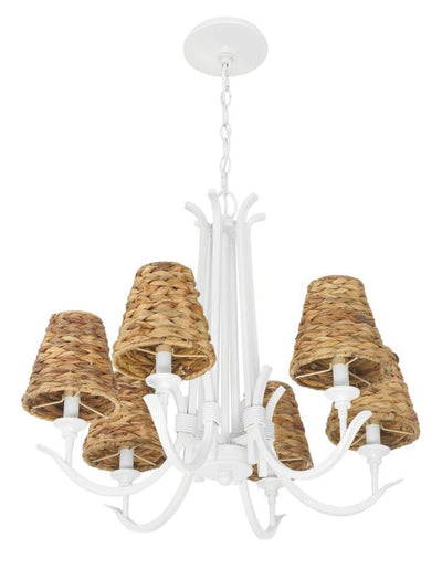 Kokomo 6 Light Chandelier in Matte White Chandelier Craftmade