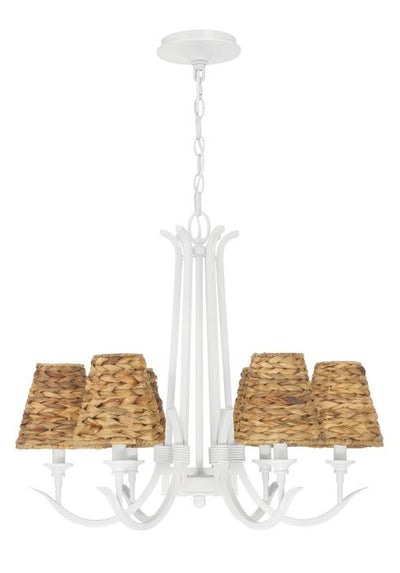 Kokomo 6 Light Chandelier in Matte White Chandelier Craftmade