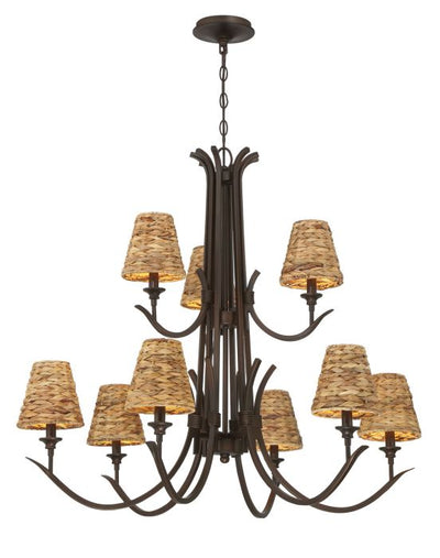 Kokomo 9 Light Chandelier in Aged Bronze Brushed Chandelier Craftmade