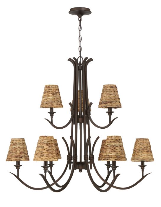 Kokomo 9 Light Chandelier in Aged Bronze Brushed Chandelier Craftmade