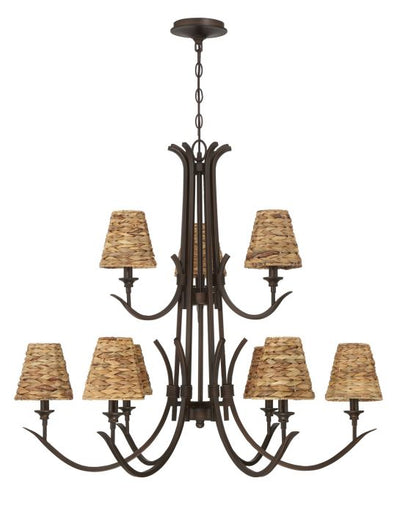 Kokomo 9 Light Chandelier in Aged Bronze Brushed Chandelier Craftmade