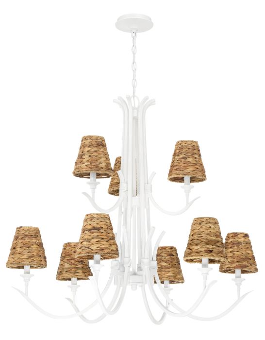 Kokomo 9 Light Chandelier in Matte White Chandelier Craftmade