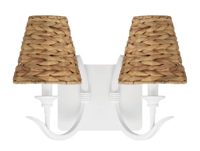 ##Antique Hardware## Kokomo 2 Light Wall Sconce in Matte White