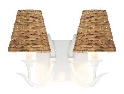 ##Antique Hardware## Kokomo 2 Light Wall Sconce in Matte White