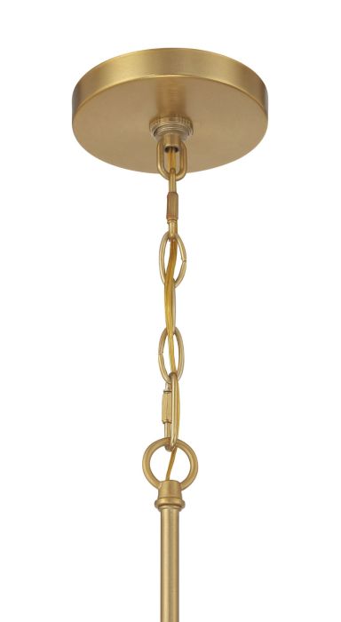 Freeform 1 Light Pendant in Satin Brass/Walnut Pendant Craftmade