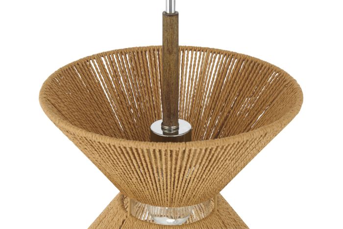 Serena 6 Light Pendant in Chrome/Walnut Pendant Craftmade