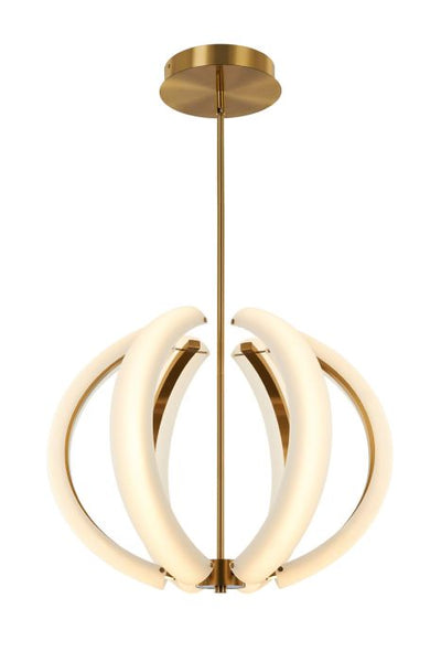 Unwind Small LED Pendant in Satin Brass Pendant Craftmade