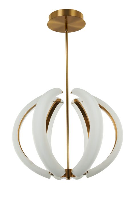 Unwind Small LED Pendant in Satin Brass Pendant Craftmade