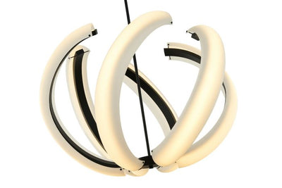 Unwind Large LED Pendant in Flat Black Pendant Craftmade