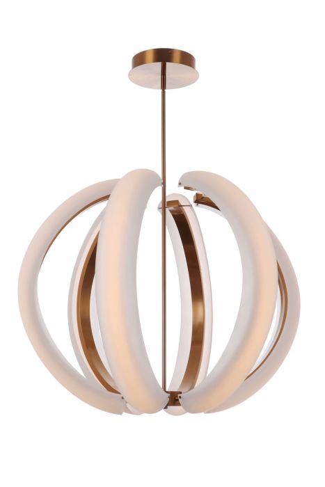 Unwind Large LED Pendant in Satin Brass Pendant Craftmade