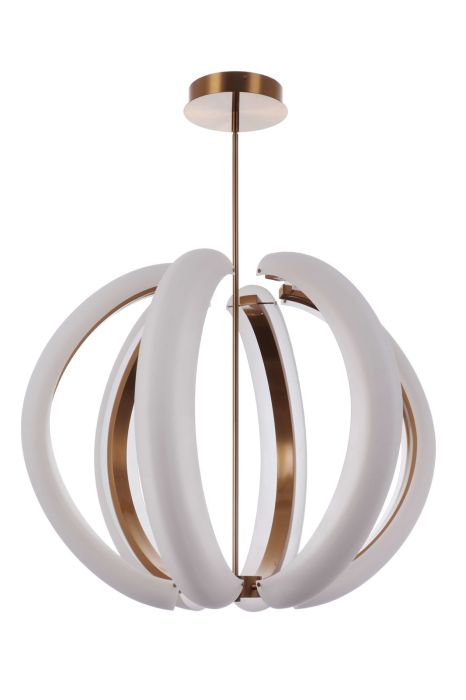 Unwind Large LED Pendant in Satin Brass Pendant Craftmade