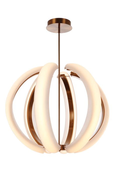 Unwind Large LED Pendant in Satin Brass Pendant Craftmade