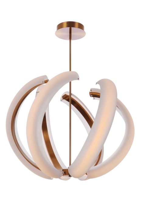 Unwind Large LED Pendant in Satin Brass Pendant Craftmade