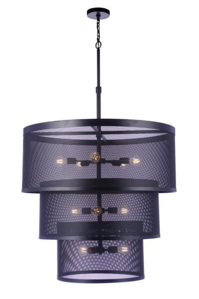 Mesh 12 Light Pendant in Flat Black Pendant Craftmade