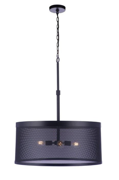 Mesh 4 Light Pendant in Flat Black Pendant Craftmade