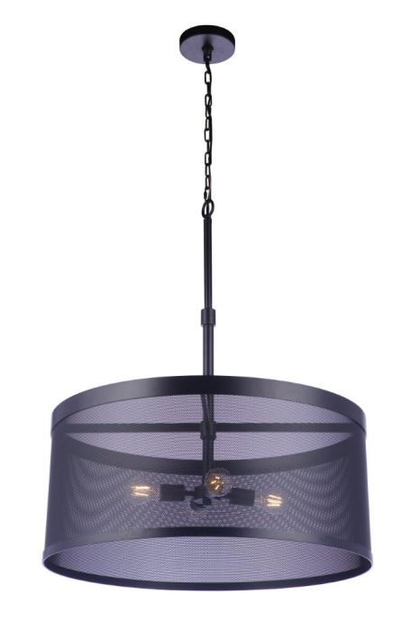 Mesh 4 Light Pendant in Flat Black Pendant Craftmade