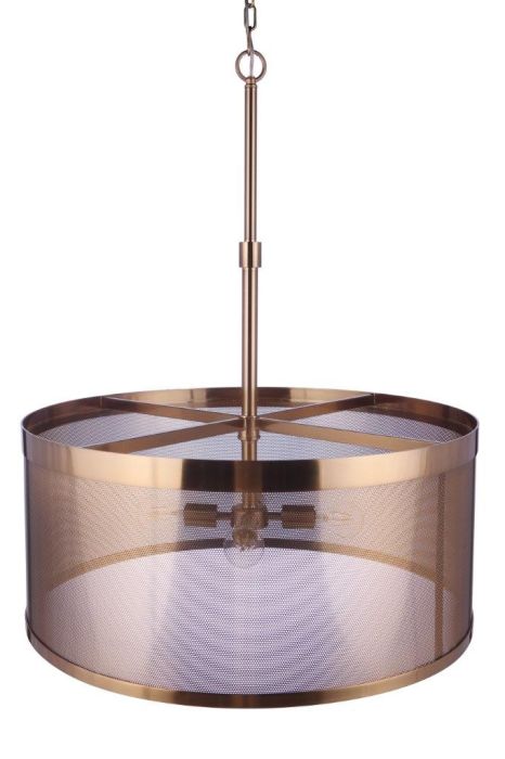 Mesh 4 Light Pendant in Satin Brass Pendant Craftmade