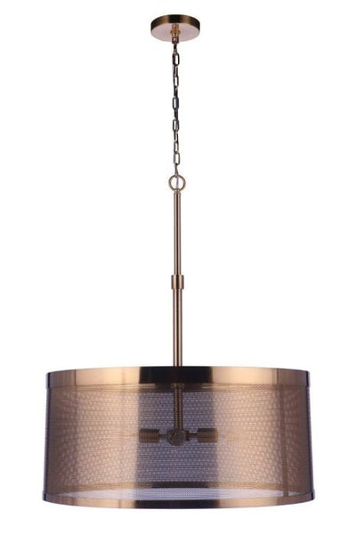 Mesh 4 Light Pendant in Satin Brass Pendant Craftmade