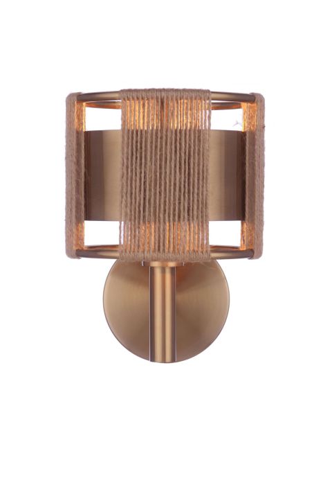 Kensey 1 Light Wall Sconce in Satin Brass Wall Sconce Craftmade