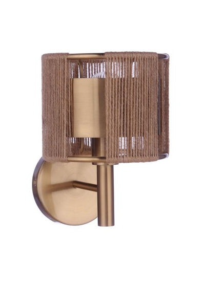 Kensey 1 Light Wall Sconce in Satin Brass Wall Sconce Craftmade