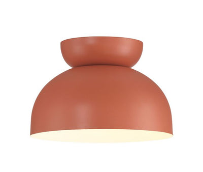 Ventura Dome 1 Light Flushmount in Baked Clay Flush Mount Craftmade