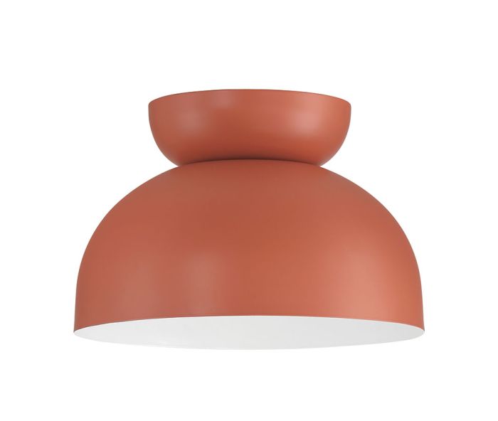 Ventura Dome 1 Light Flushmount in Baked Clay Flush Mount Craftmade