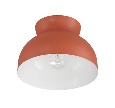 Ventura Dome 1 Light Flushmount in Baked Clay Flush Mount Craftmade