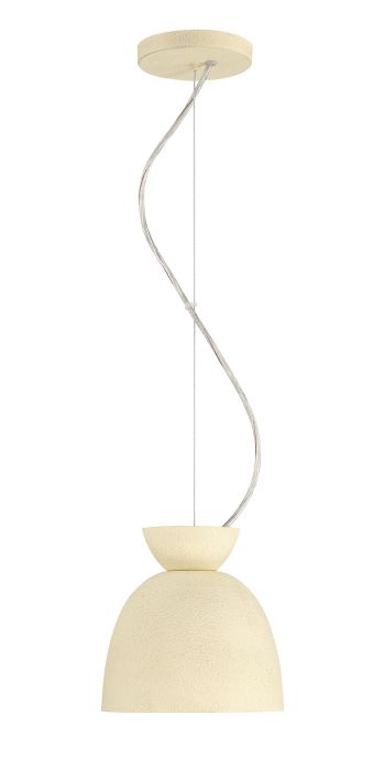 Ventura Dome 1 Light Mini Pendant in Cottage White Pendant Craftmade