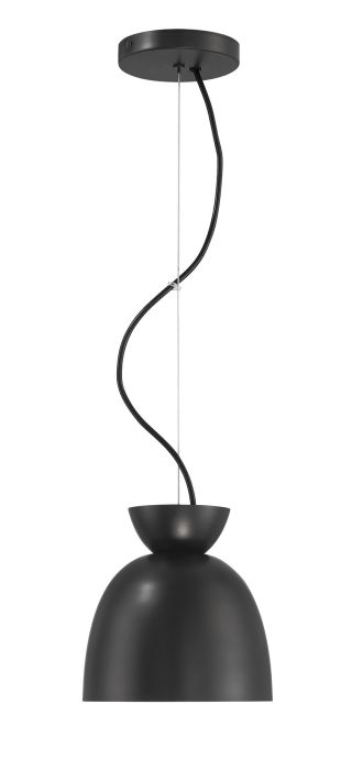 Ventura Dome 1 Light Mini Pendant in Flat Black Pendant Craftmade