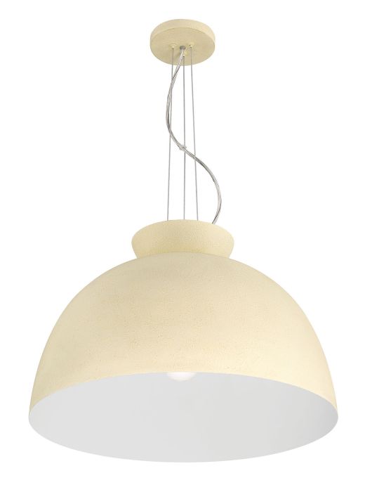 Ventura Dome 1 Light Pendant in Cottage White Pendant Craftmade