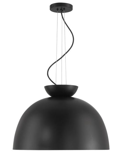 Ventura Dome 1 Light Pendant in Flat Black Pendant Craftmade