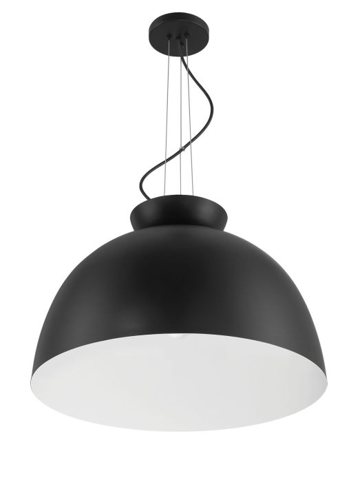 Ventura Dome 1 Light Pendant in Flat Black Pendant Craftmade