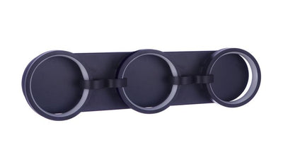 Antique Hardware Context 3 Light LED Vanity in Flat Black Bath and Vanity