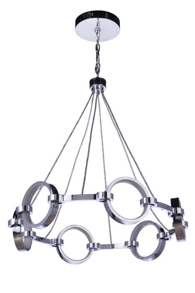 Context 6 Light LED Chandelier in Chrome Chandelier Craftmade