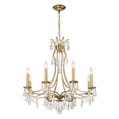 Cedar 8 Light Vibrant Gold Chandelier Chandelier Crystorama