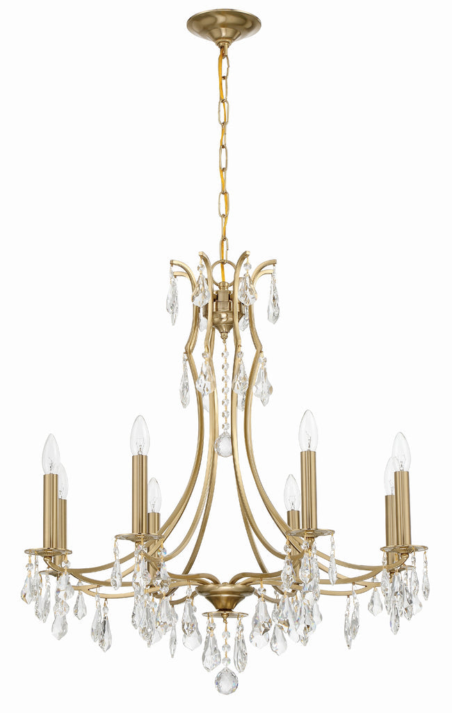 Cedar 8 Light Vibrant Gold Chandelier Chandelier Crystorama