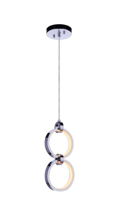 Context 2 Light LED Pendant in Chrome Pendant Craftmade