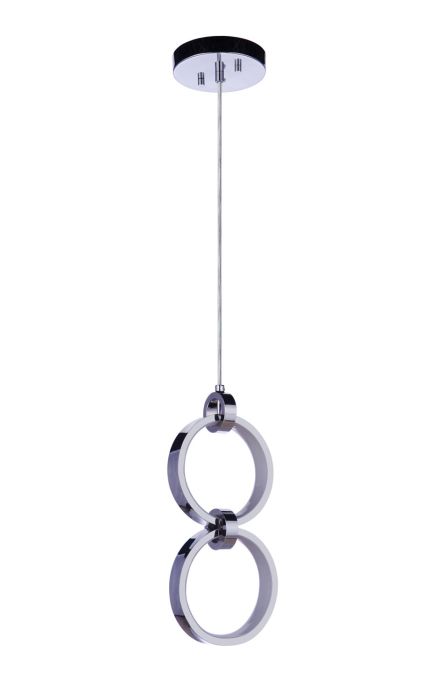 Context 2 Light LED Pendant in Chrome Pendant Craftmade