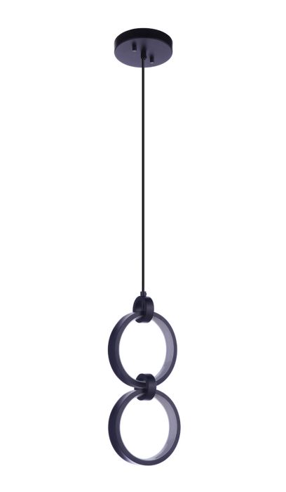 Context 2 Light LED Pendant in Flat Black Pendant Craftmade