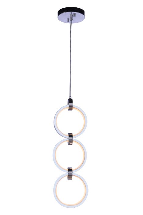 Context 3 Light LED Pendant in Chrome Pendant Craftmade