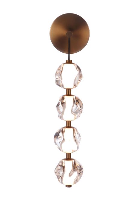 Jackie 4 Light LED Wall Sconce in Satin Brass Wall Sconce Craftmade