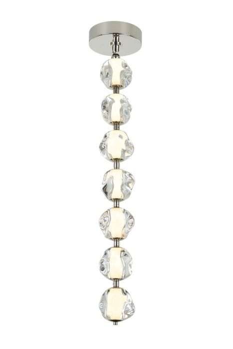 Jackie 7 Light LED Pendant in Polished Nickel Pendant Craftmade