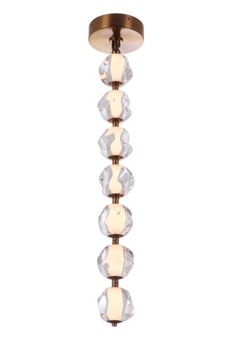 Jackie 7 Light LED Pendant in Satin Brass Pendant Craftmade