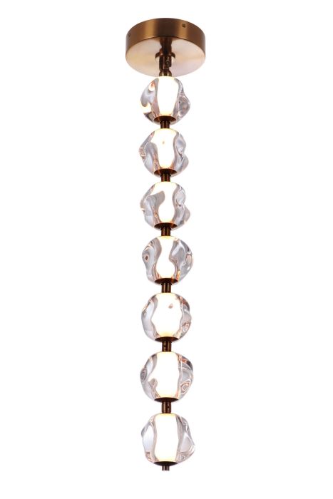 Jackie 7 Light LED Pendant in Satin Brass Pendant Craftmade