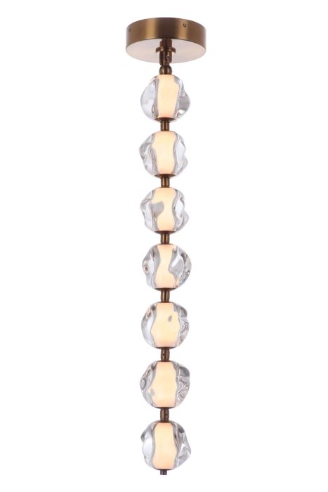 Jackie 7 Light LED Pendant in Satin Brass Pendant Craftmade