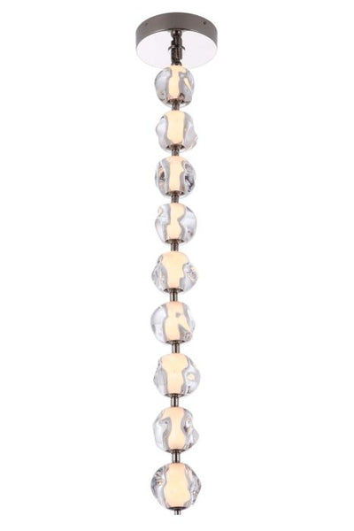 Jackie 9 Light LED Pendant in Polished Nickel Pendant Craftmade